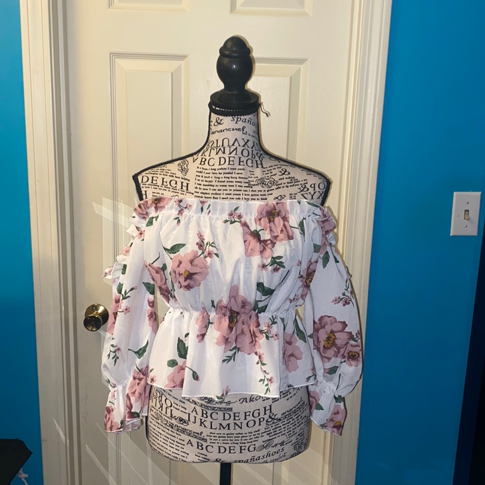 Off the shoulder floral top